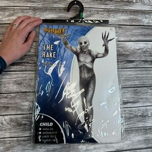 Spirit Halloween Youth "The Rake" Costume Boys & Girls L 10-12 Black White